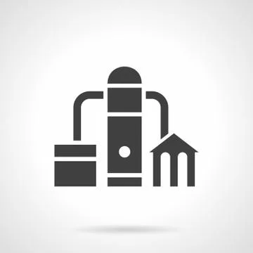 Petroleum industry glyph style vector icon Stock Illustration
