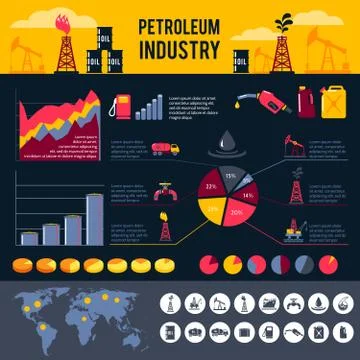 Petroleum Infographics Set Illustration