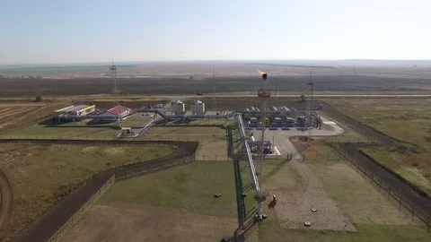 Oil Gas Gas Plant Stack Flare Gas Plant Stack Flare Stock Videos ...