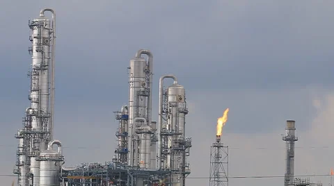 Petroleum plant Stock Footage 44687306