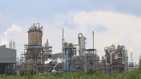 Petroleum plant Stock Footage 44689198