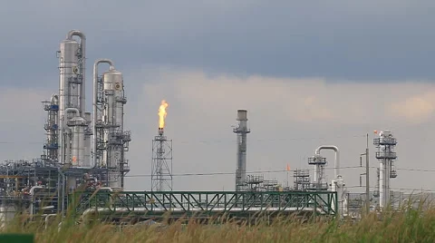 Petroleum plant Stock Footage 44689550