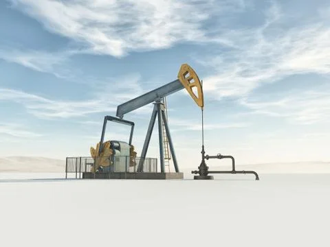 The petroleum pump. Illustrazione stock