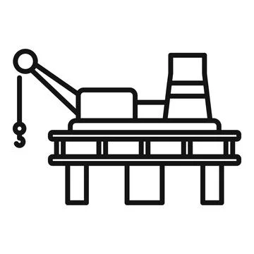Petroleum rig icon outline vector. Oil sea Stock Illustration