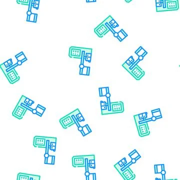 Petroleum station vector seamless pattern Stock Illustration