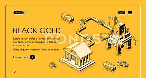 Petroleum trading company vector web page template Stock Illustration