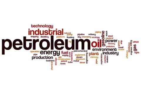 Petroleum word cloud Illustrazione stock