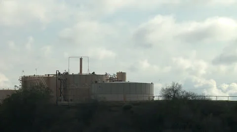 Petrolium Storage Facility close Stock Footage 24203625