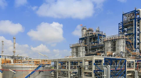 Petrolume plant Stock Footage 37656343