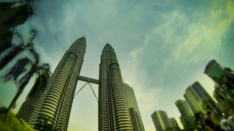 Petronas in Dusk Stock Footage 35827836