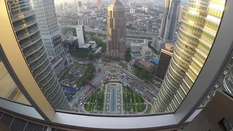 Petronas Sky bridge Stock Footage 78853424