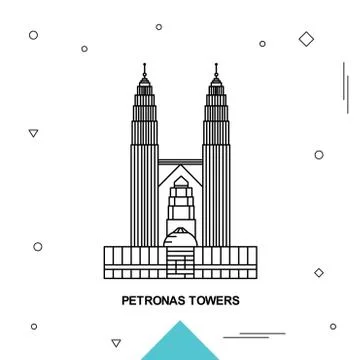 PETRONAS TOWERS Stock Illustration