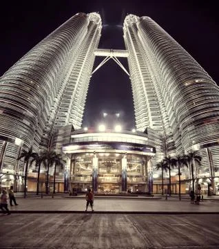 Petronas Towers in Kuala Lumpur, Malaysia Stock Photos