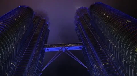 Petronas Towers at night Stock Footage 44124634