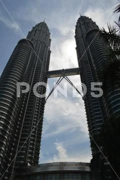 The Petronas Towers, the tallest twin buildings in the world. Stock ...