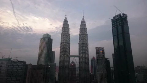 Petronas Twin Towers Stock Footage 145876559