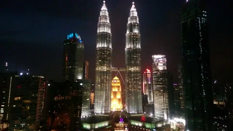 Petronas Twin Towers Stock Footage 145877859