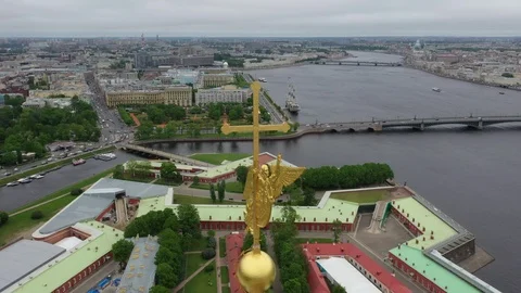 Petropavlovskaya fortress, Петропавловская крепость Stock Footage