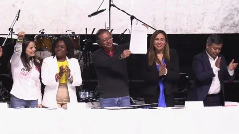 Petro's challenges for the second half of his term in office: governability and  Stock Footage 281101900