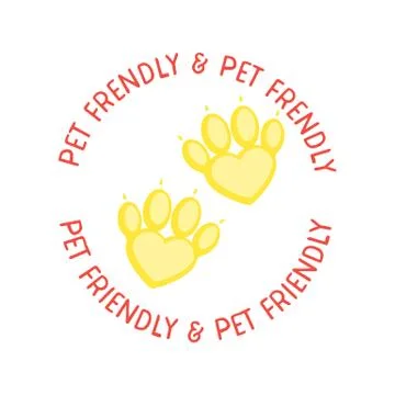 Pets allowed entry, pet friendly sign, vector illustration. Stock Illustration