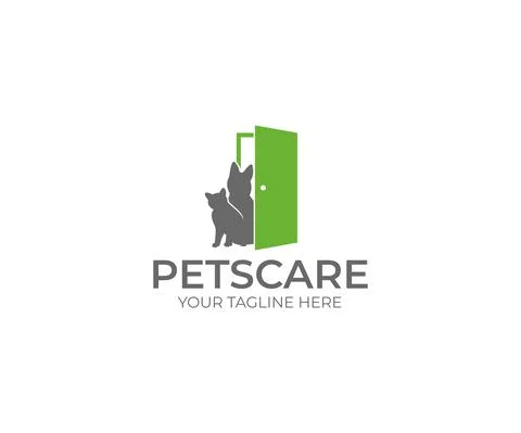 Pets Care Logo Design Stock Illustration
