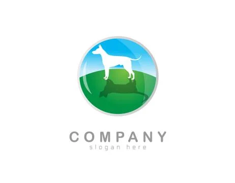 Pets care logo Stock Illustration