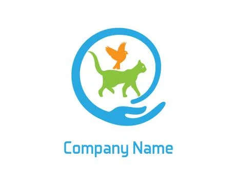 Pets care logo Stockillustratie