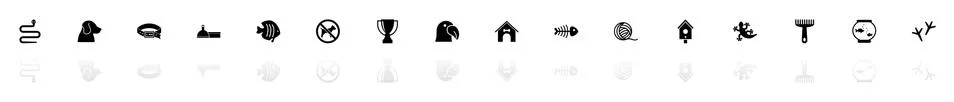 Pets - Flat Vector Icons Illustrazione stock