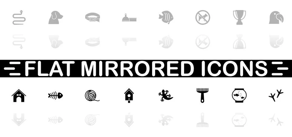 Pets - Flat Vector Icons イラスト素材