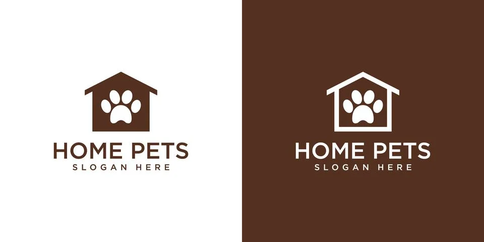 Pets home logo vector design Stock Illustration