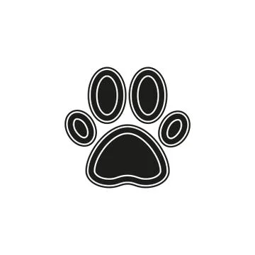 Pets icon, vector paw print - animal illustration, pet symbol Stock Illustration