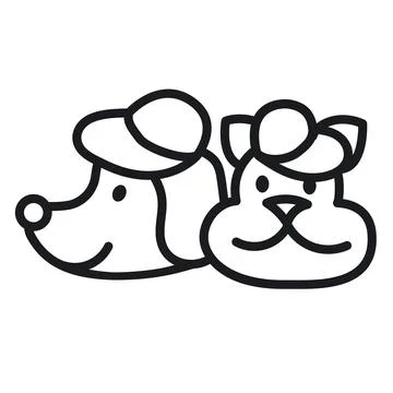 Pets logo Illustrazione stock