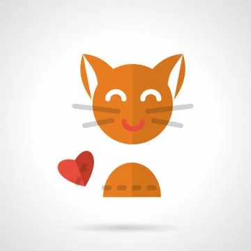 Pets love simple flat vector icon Stock Illustration