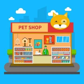 Pets Shop Concept Stock Illustration