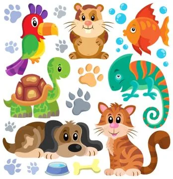 Pets theme collection - eps10 vector illustration. イラスト素材