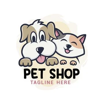 Petshop Logo Vector Template Stock Illustration