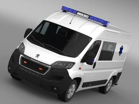 Peugeot Boxer Van Ambulance 2015 3D Model
