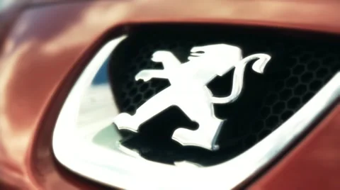 Peugeot logo Video stock 12480440