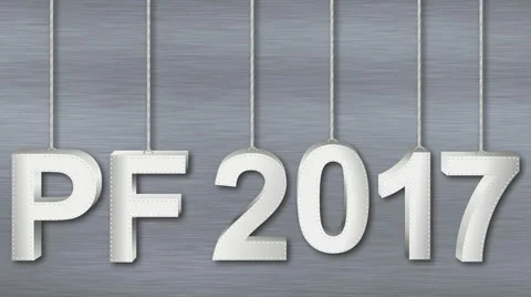 PF 2017 animation with metallic characters Stock Footage 65968529