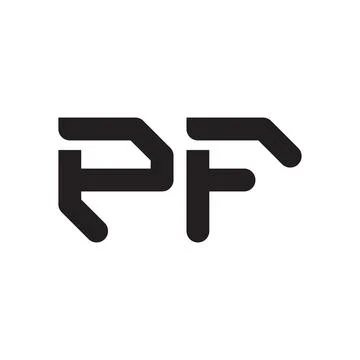 Pf initial letter vector logo icon 스톡 일러스트