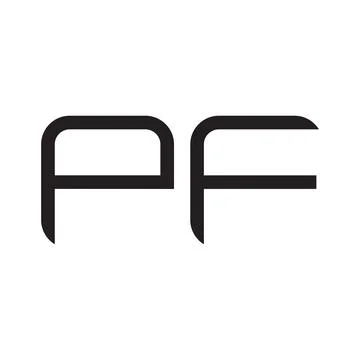 Pf initial letter vector logo icon Stock Illustration