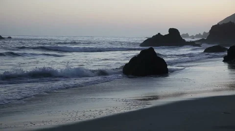 Pfeiffer Beach at dusk Stock Footage 1000795