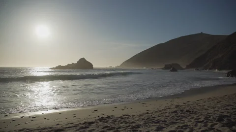 Pfeiffer beach in early spring Stock Footage 62474129