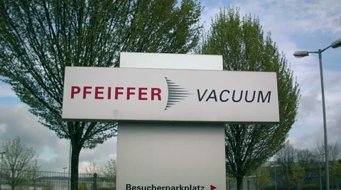 Pfeiffer Vacuum nameplate Stock Footage 62316145