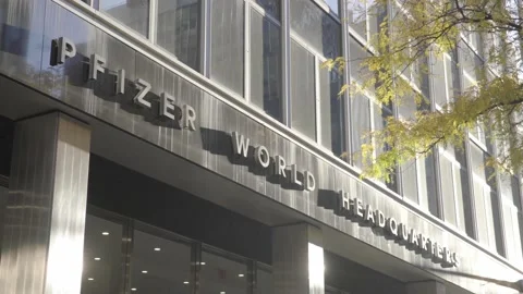 Pfizer headquarters New York Stock Footage 142977645