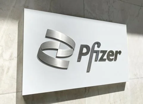 Pfizer logo Stock Photos