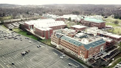 Pfizer's Pearl River R&amp;D facility (*NOTE* Minor blurring; read description) Stock Footage 144994840