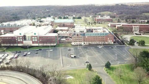 Pfizer's Pearl River R&amp;D facility (*NOTE* Minor blurring; read description) Stock Footage 144996147