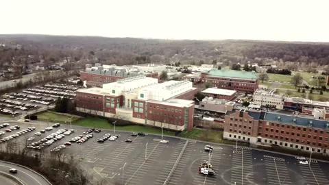 Pfizer's Pearl River R&amp;D facility (*NOTE* Minor blurring; read description) Stock Footage 144996773