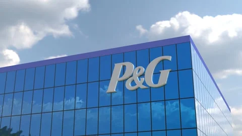 P&amp;G 4K Only Editorial - Enterprise Glass Facade Logo Animation Stock Footage 240509024